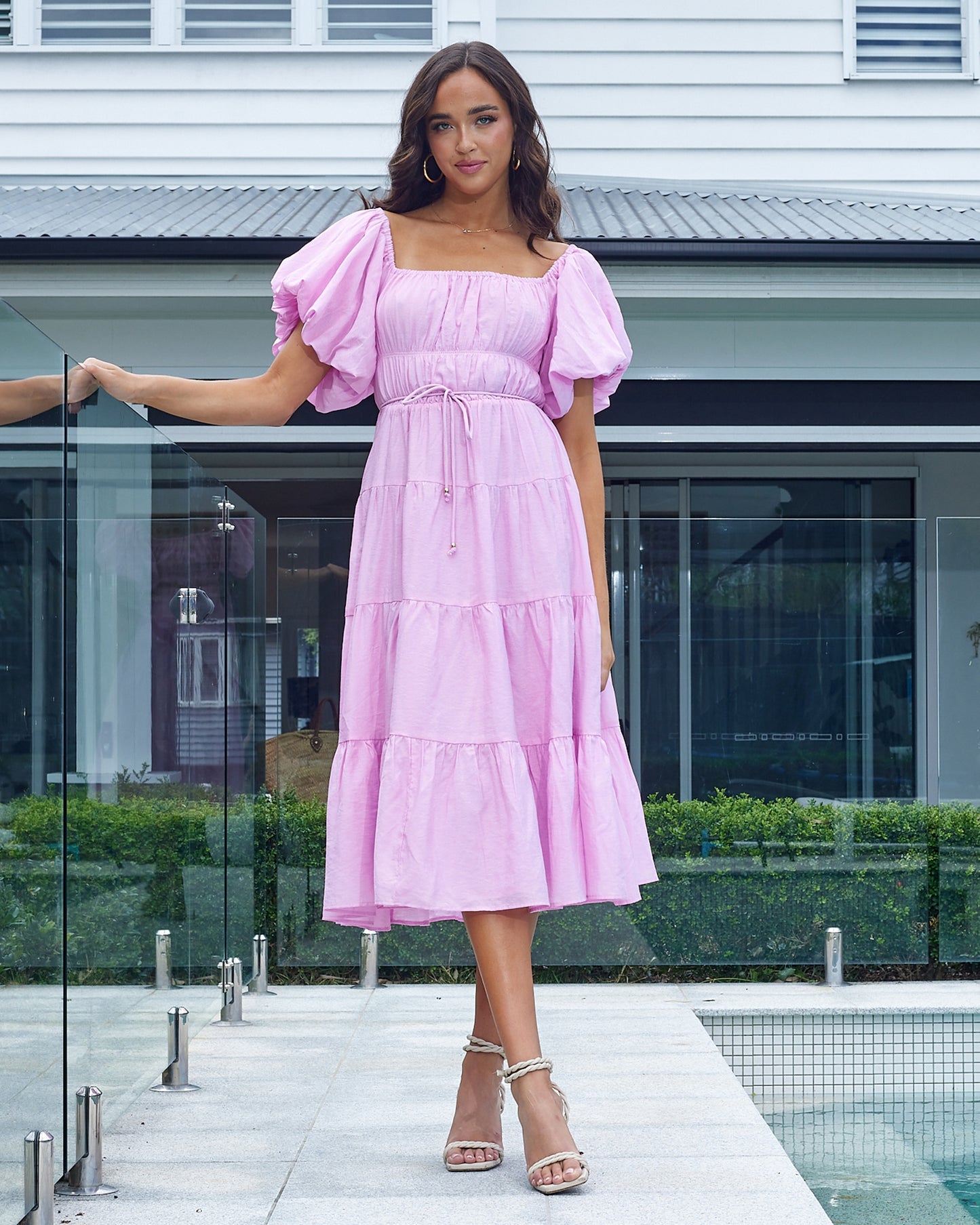 Bethany Midi Dress - Candy Pink