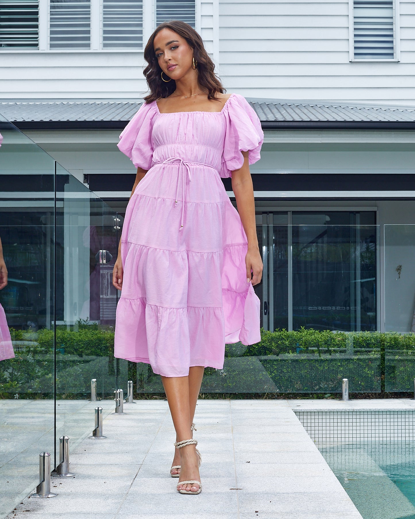 Bethany Midi Dress - Candy Pink