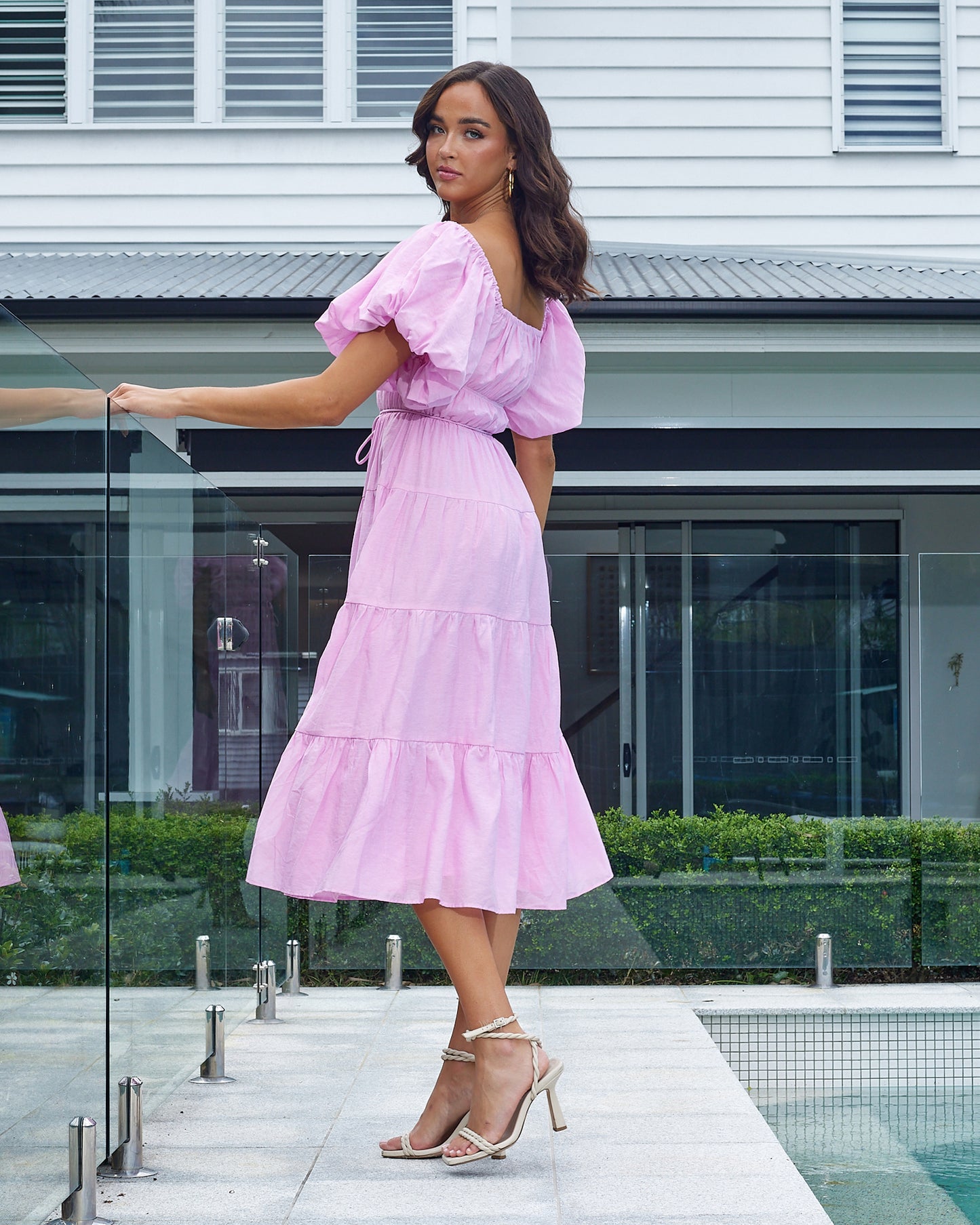 Bethany Midi Dress - Candy Pink