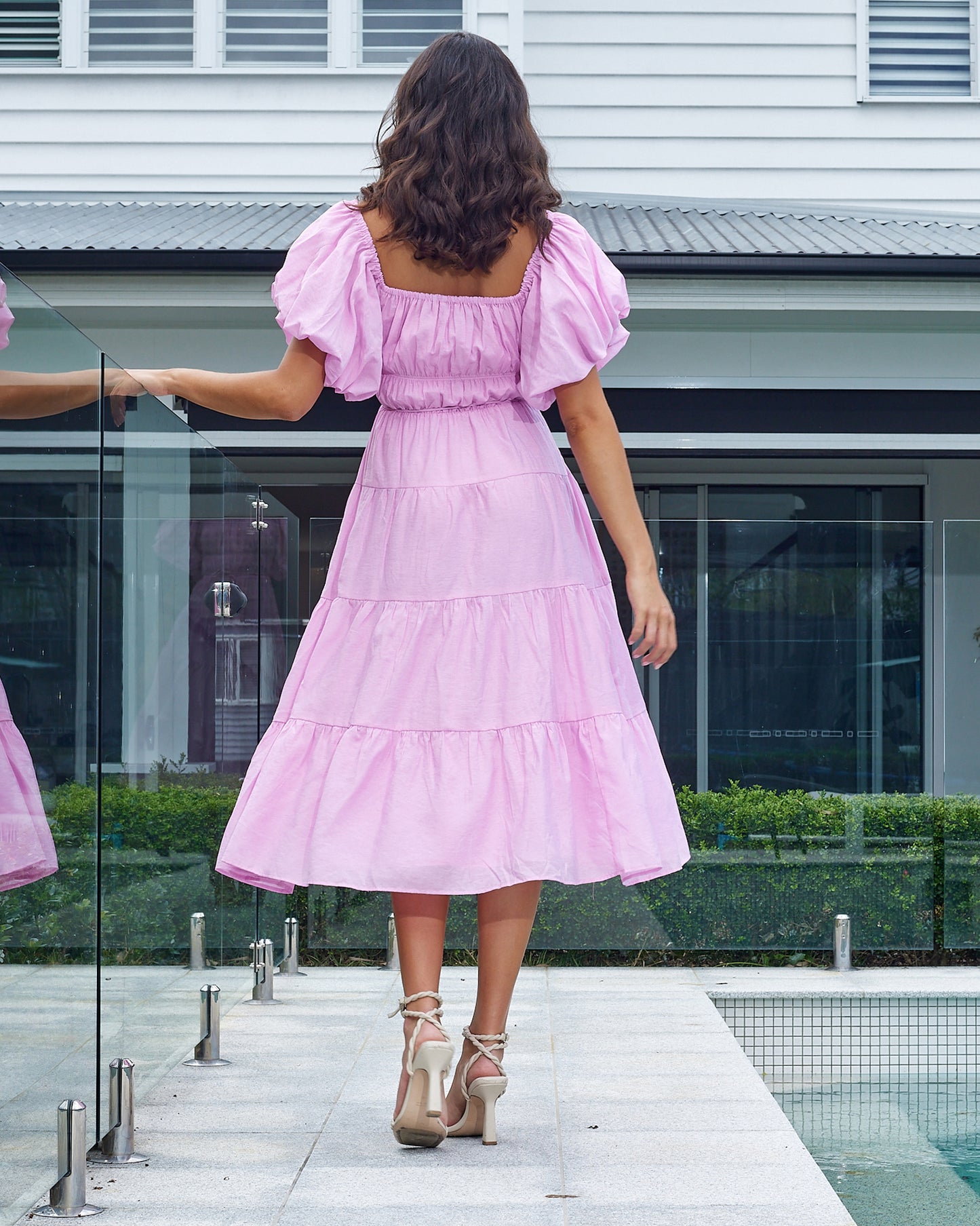 Bethany Midi Dress - Candy Pink