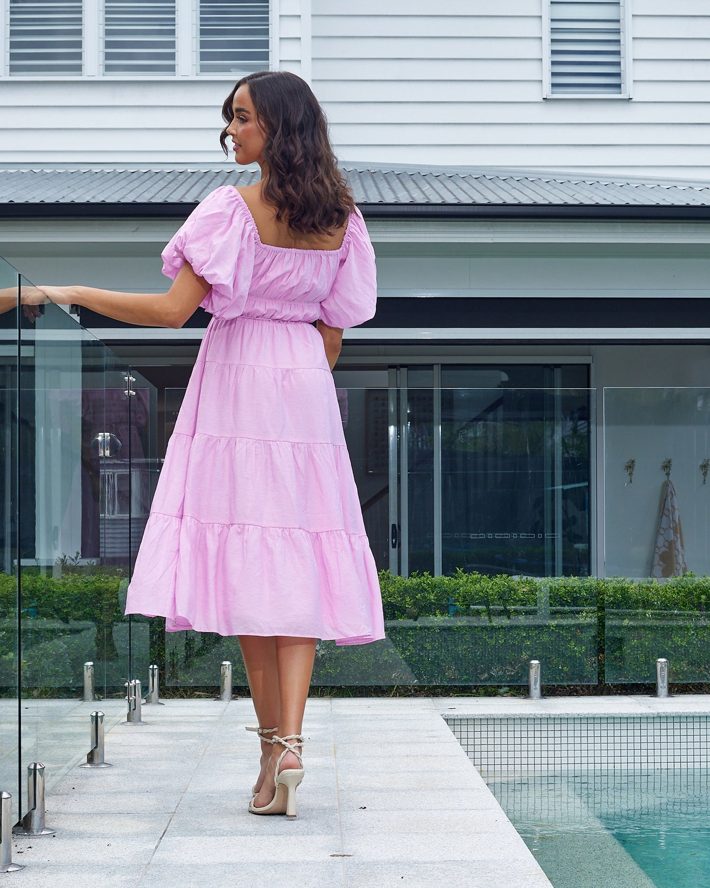 Bethany Midi Dress - Candy Pink
