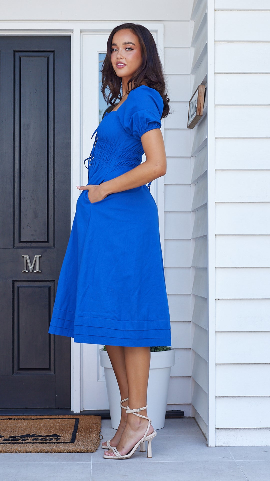 Odetta Midi Dress - Blue