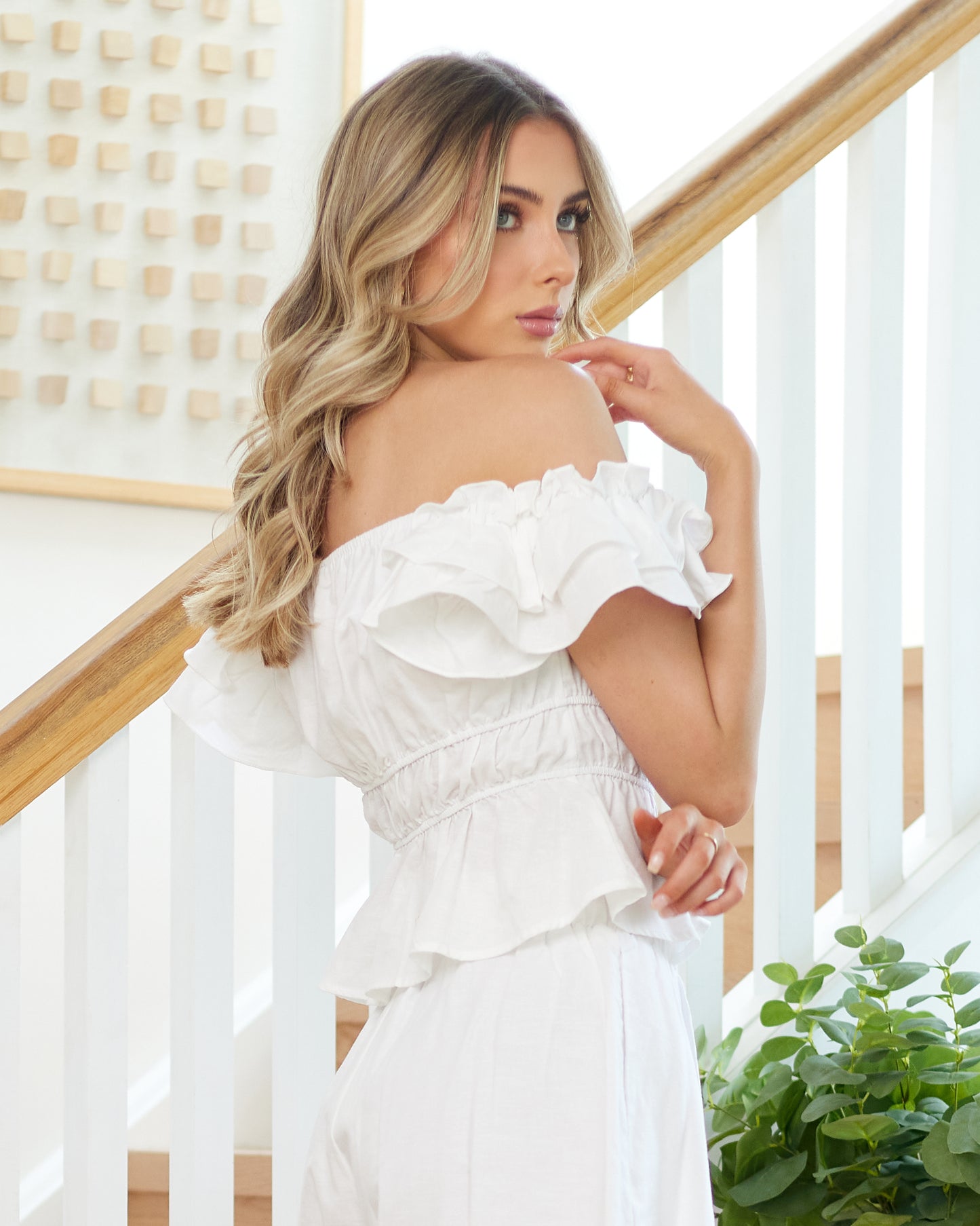 Jorja Ruffle Top - White
