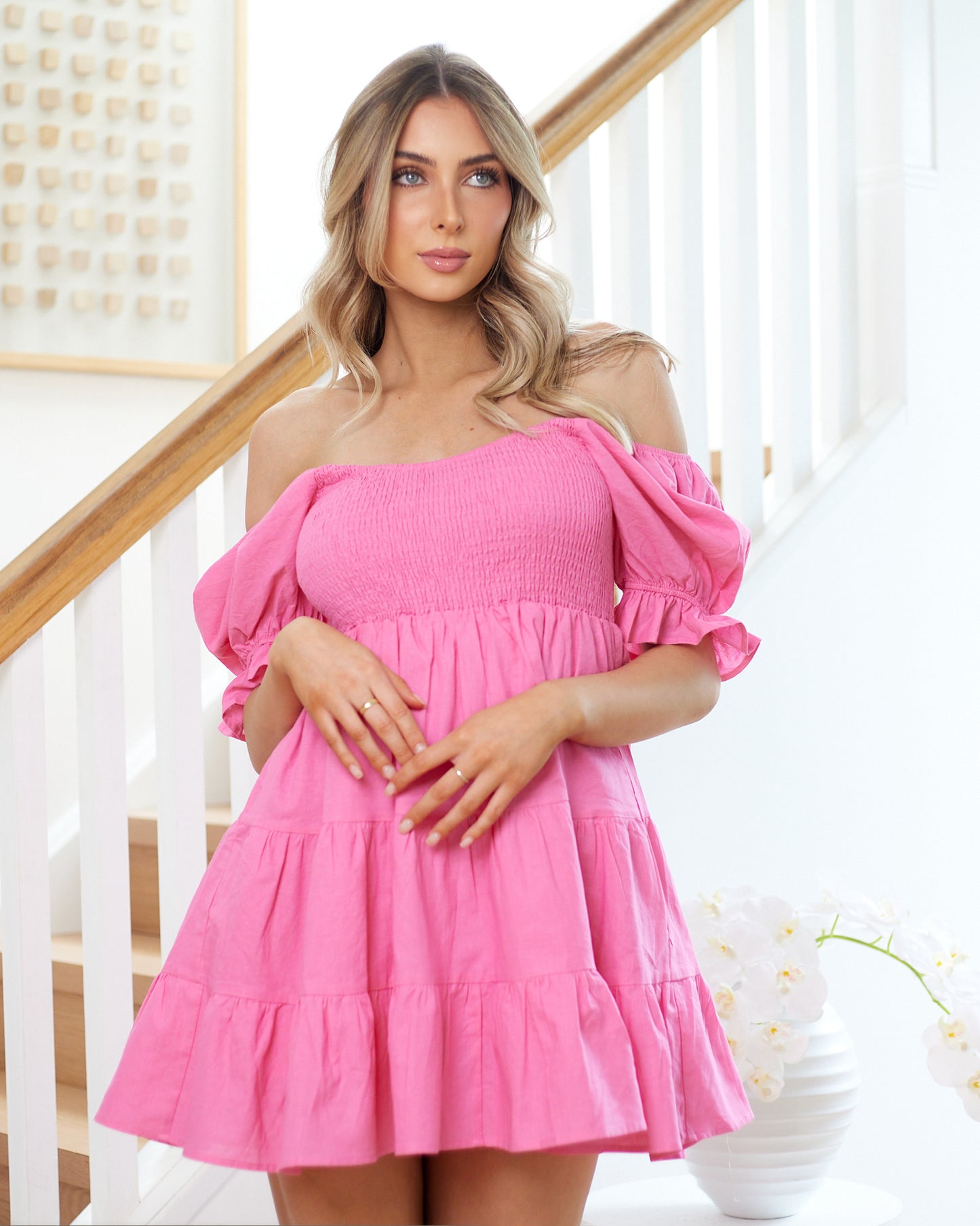 Ella Mini Dress - Hot Pink