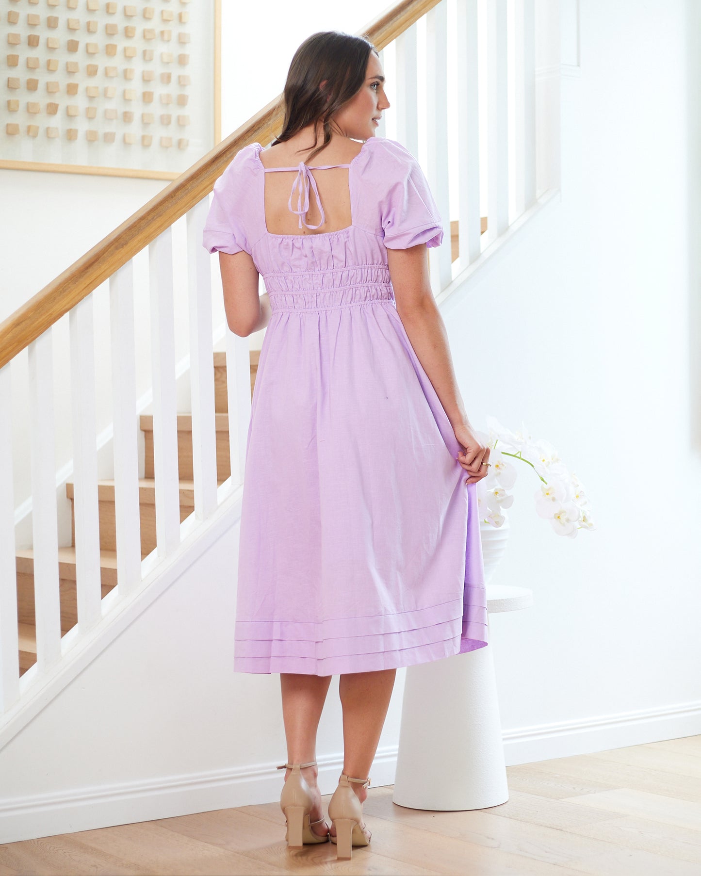 Odetta Midi Dress - Purple