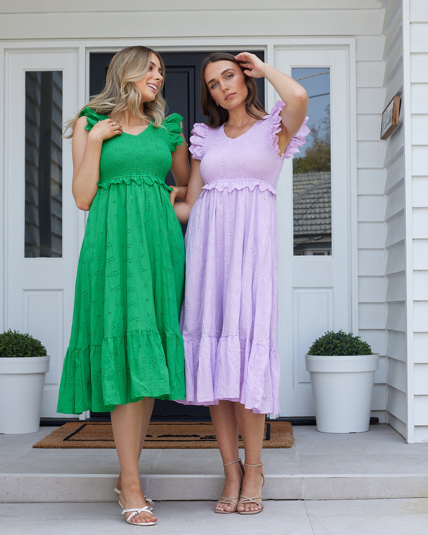 Trophy Midi Dress-Green