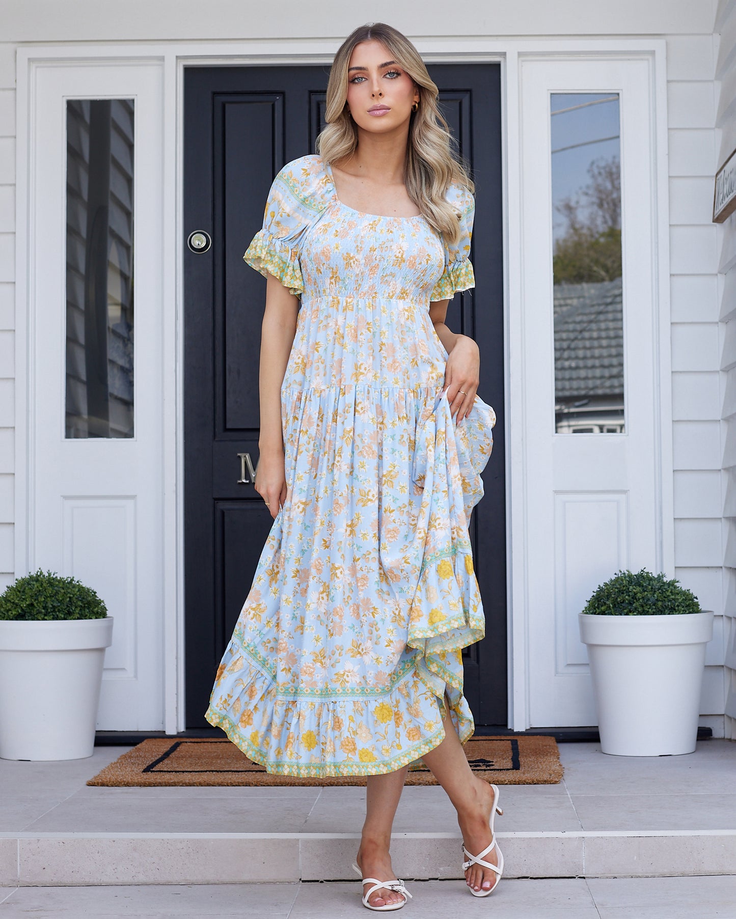 Mila Midi Dress - Aqua