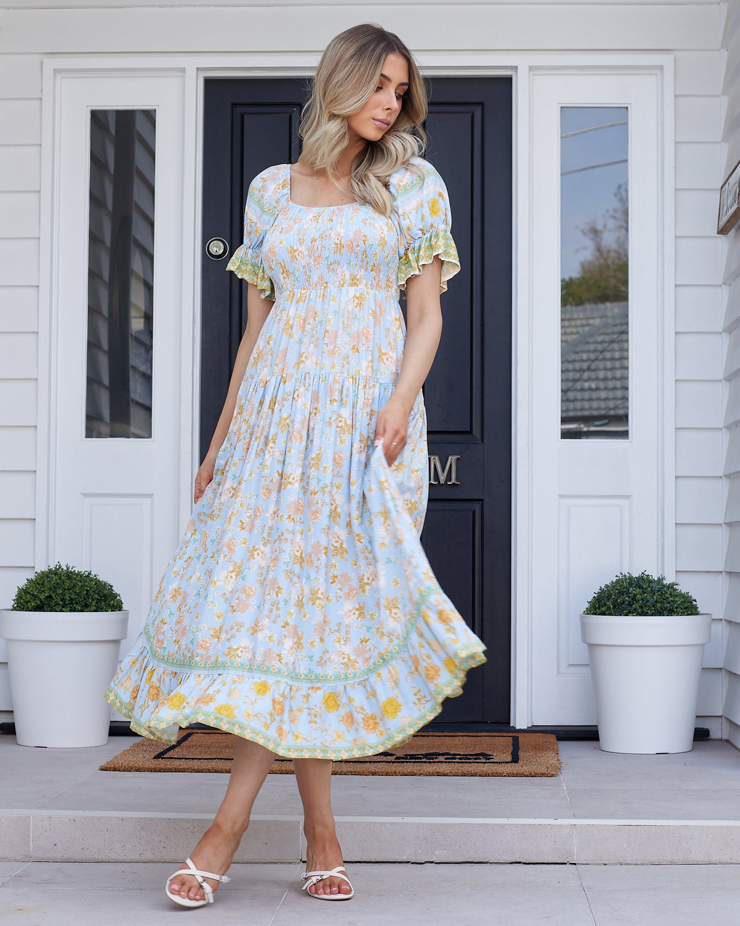 Mila Midi Dress - Aqua