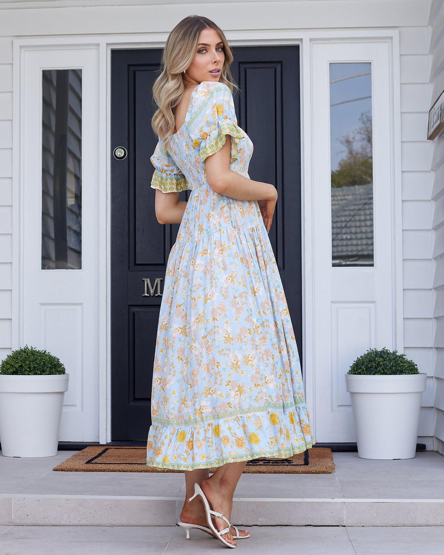 Mila Midi Dress - Aqua