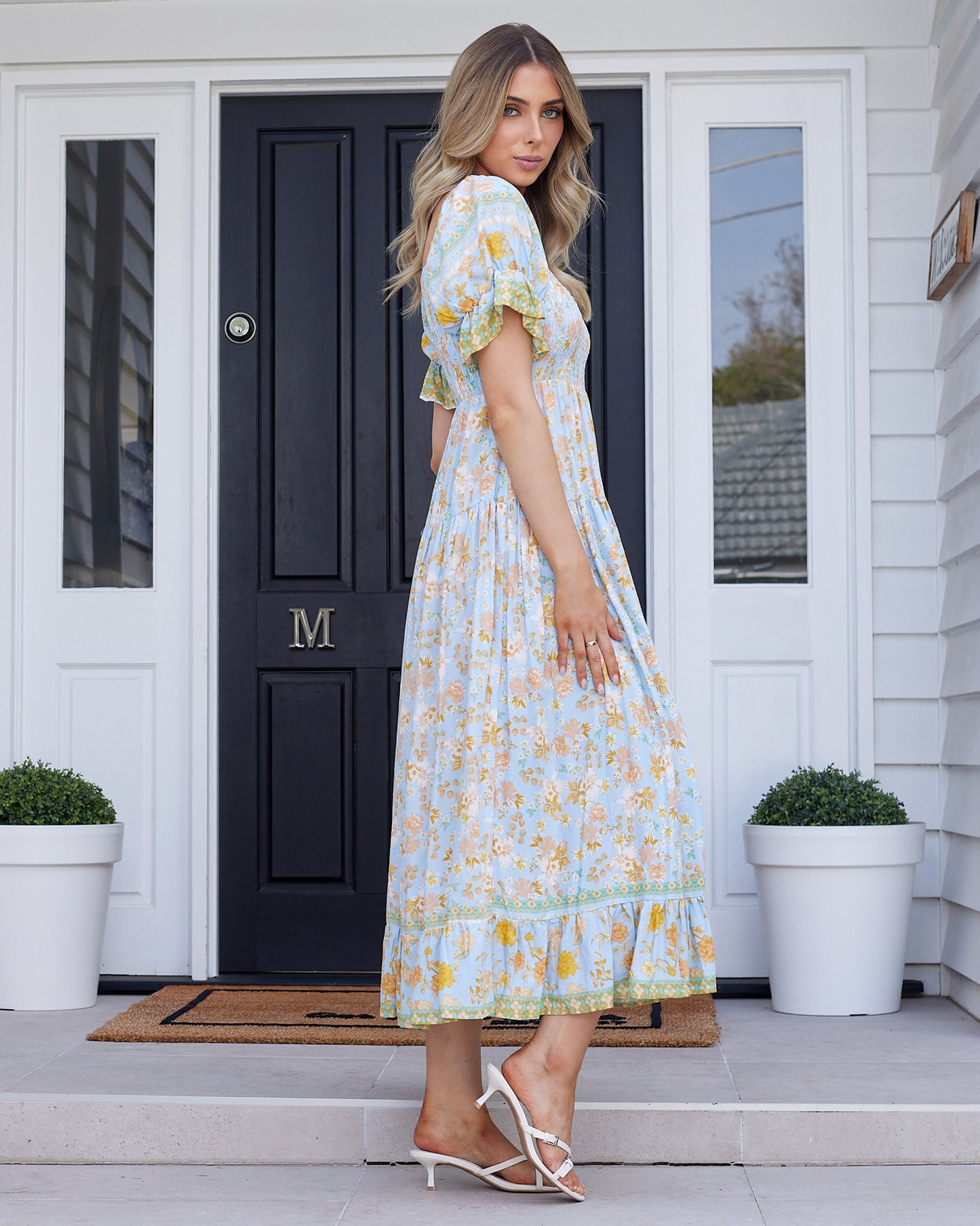 Mila Midi Dress - Aqua
