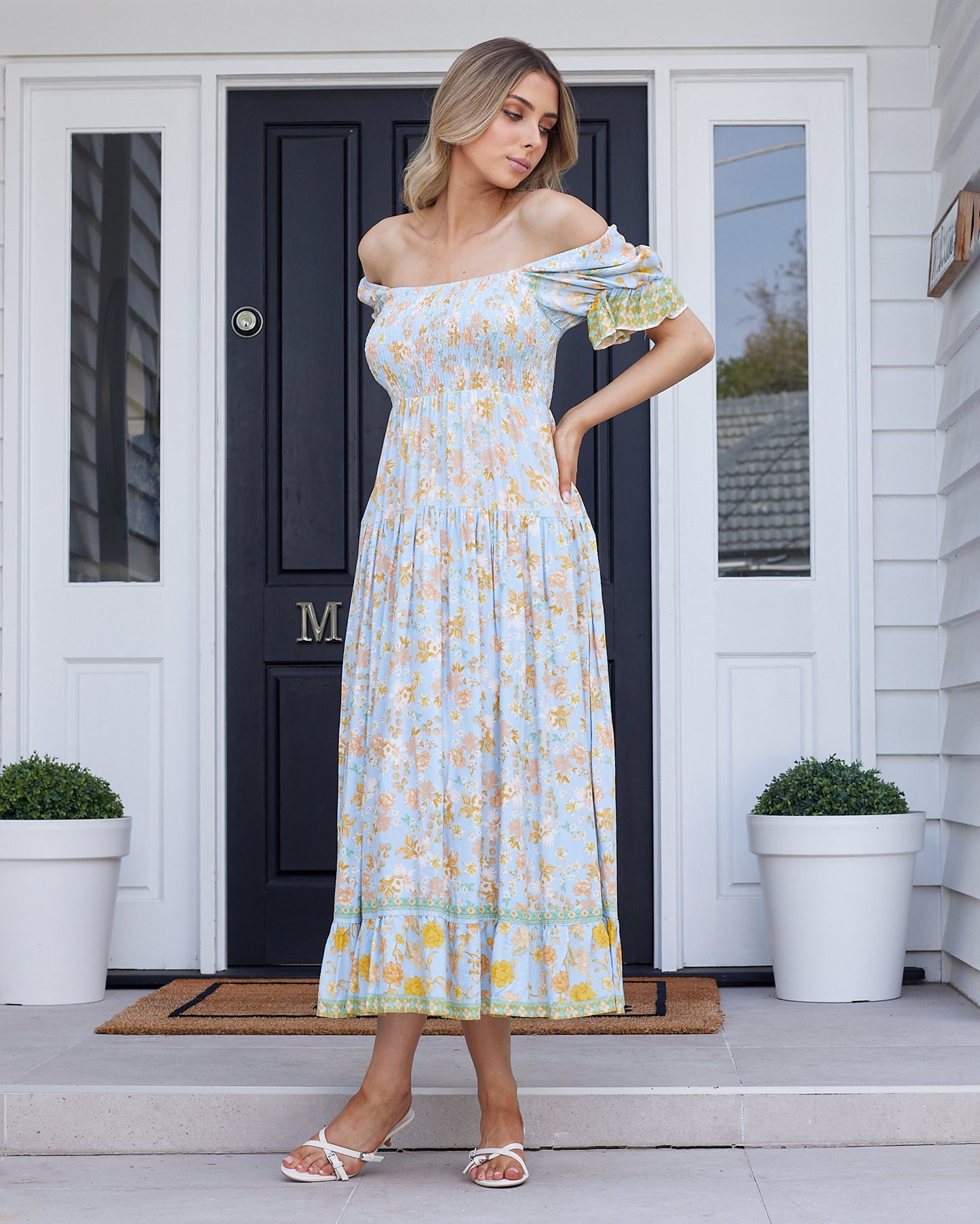Mila Midi Dress - Aqua