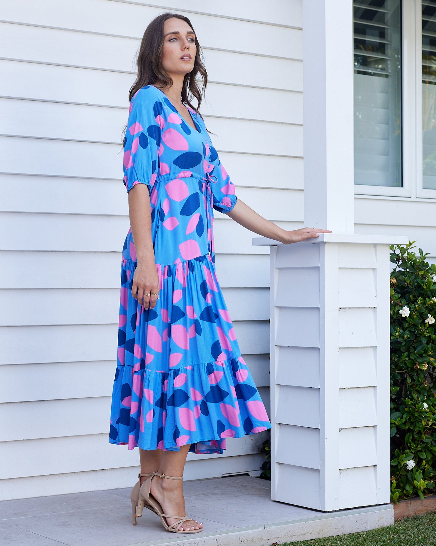 Lacey Boho Maxi Dress -Blue
