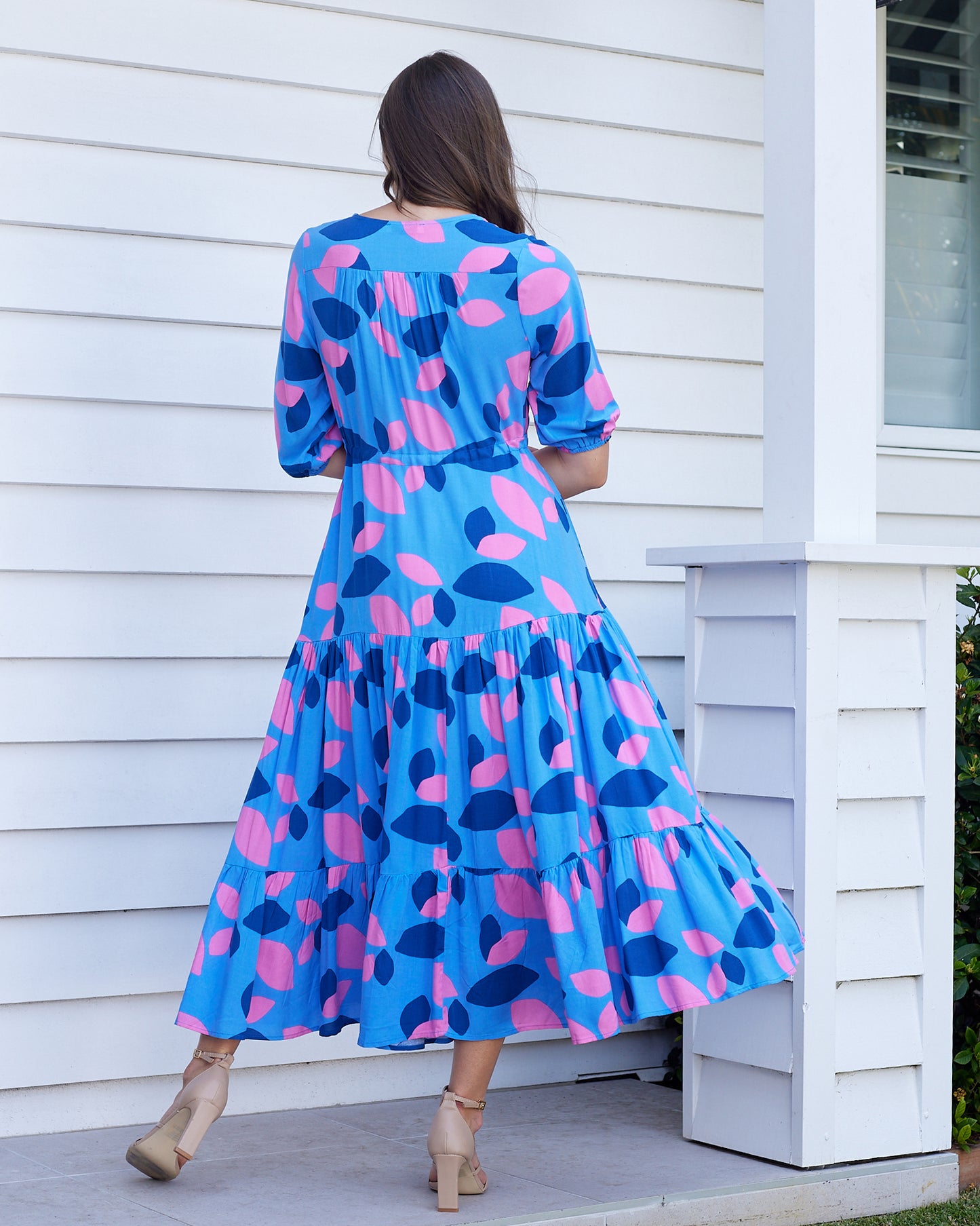 Lacey Boho Maxi Dress -Blue