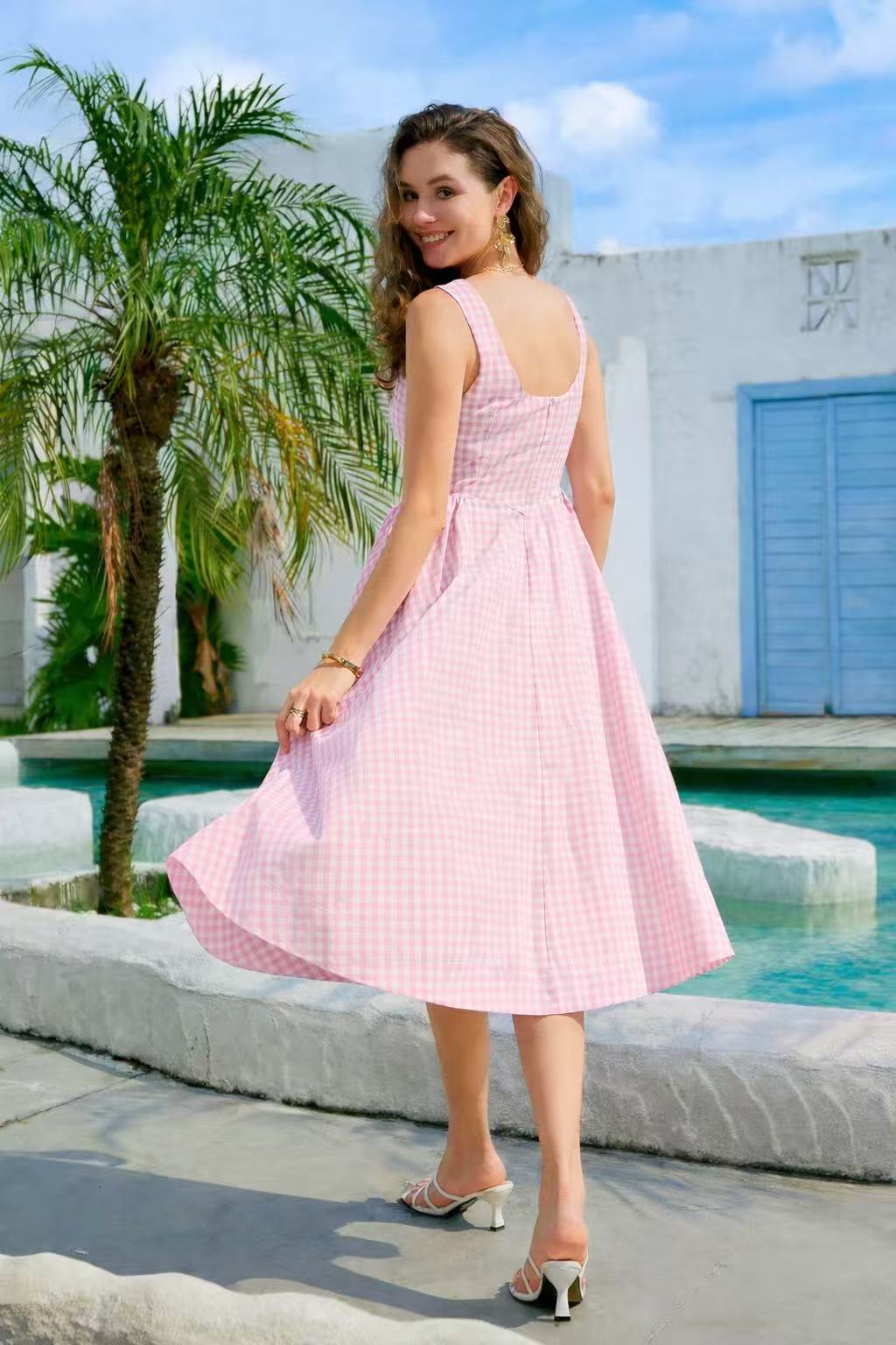 DM110-A-Pink checked