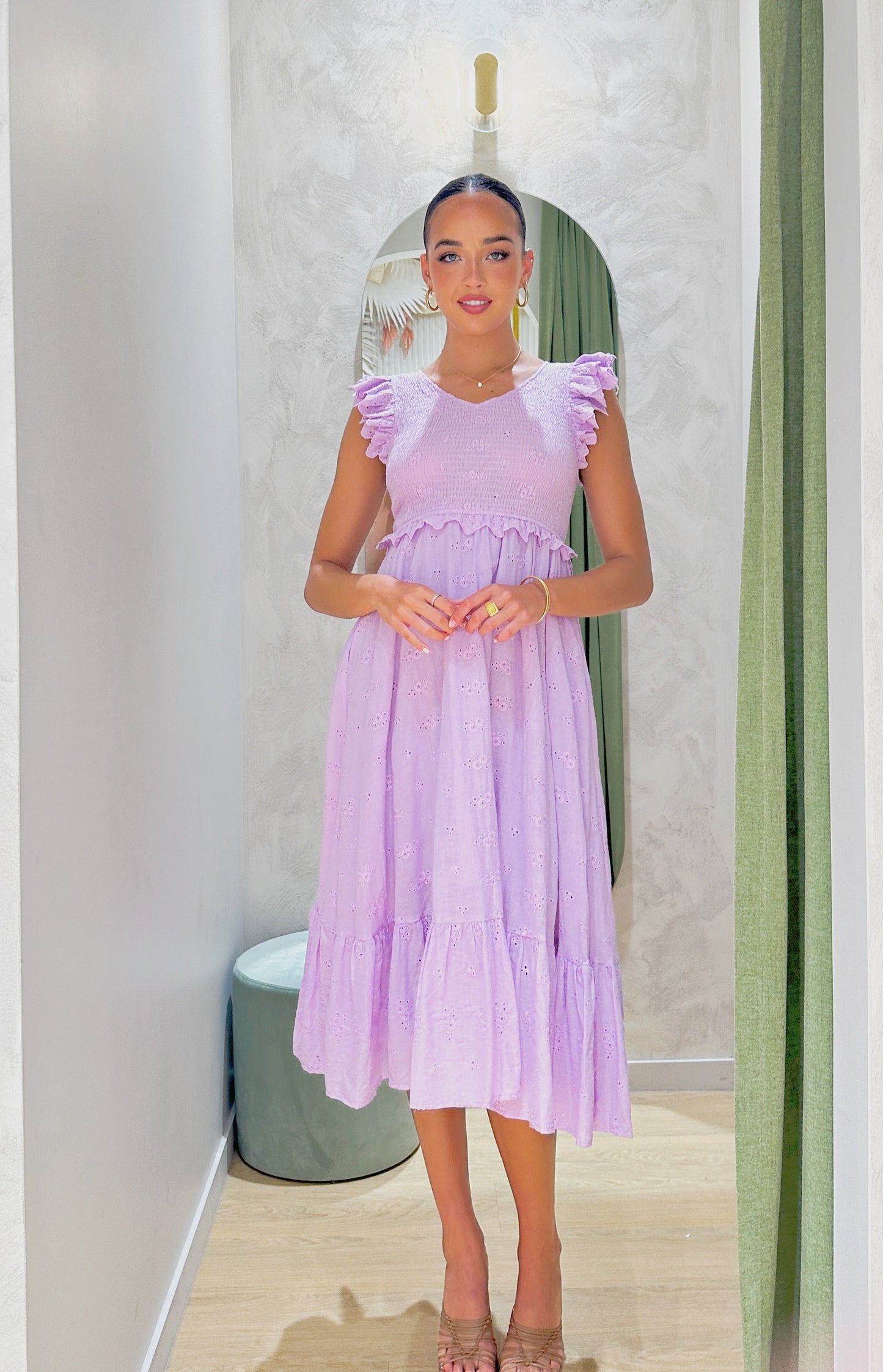 Trophy Midi Dress-Purple