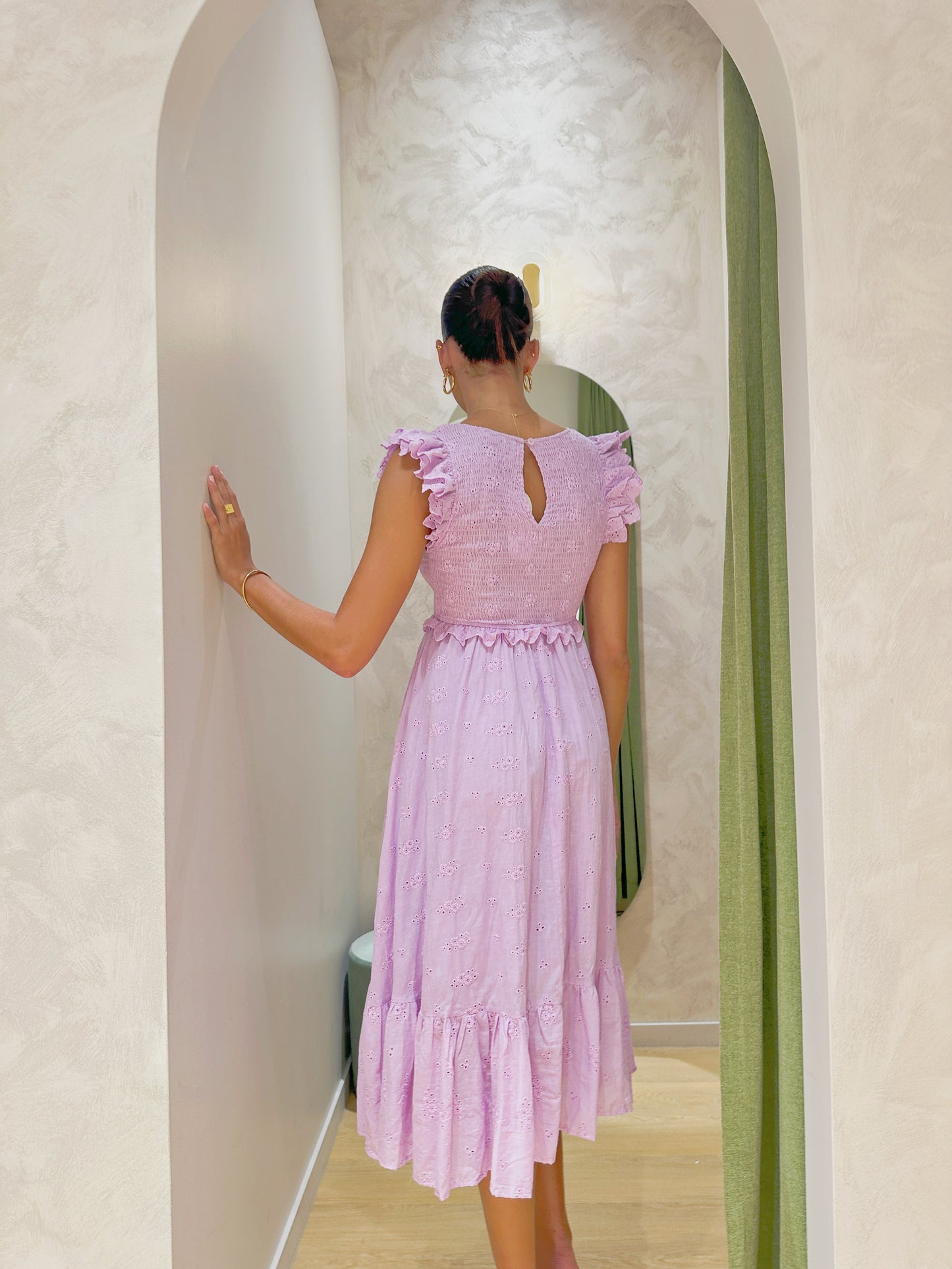 Trophy Midi Dress-Purple