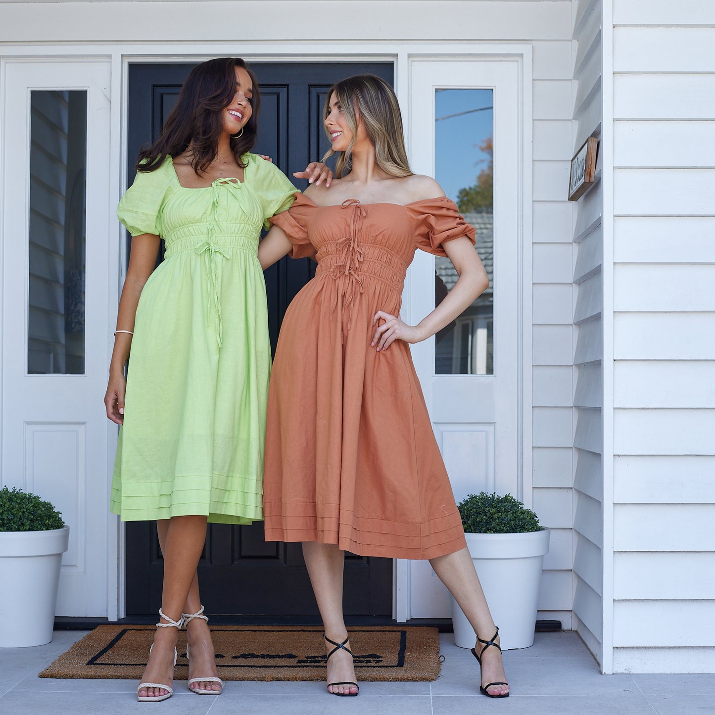 Odetta Midi Dress - Green
