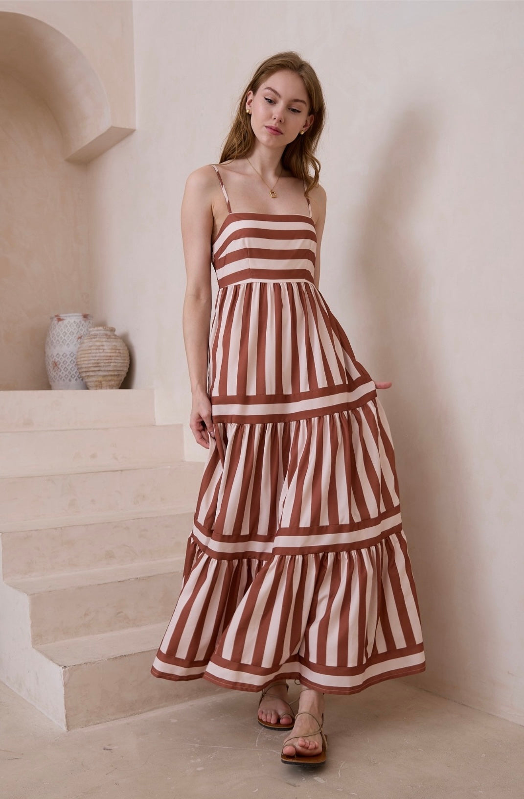 Ana Maxi Dress -Brown