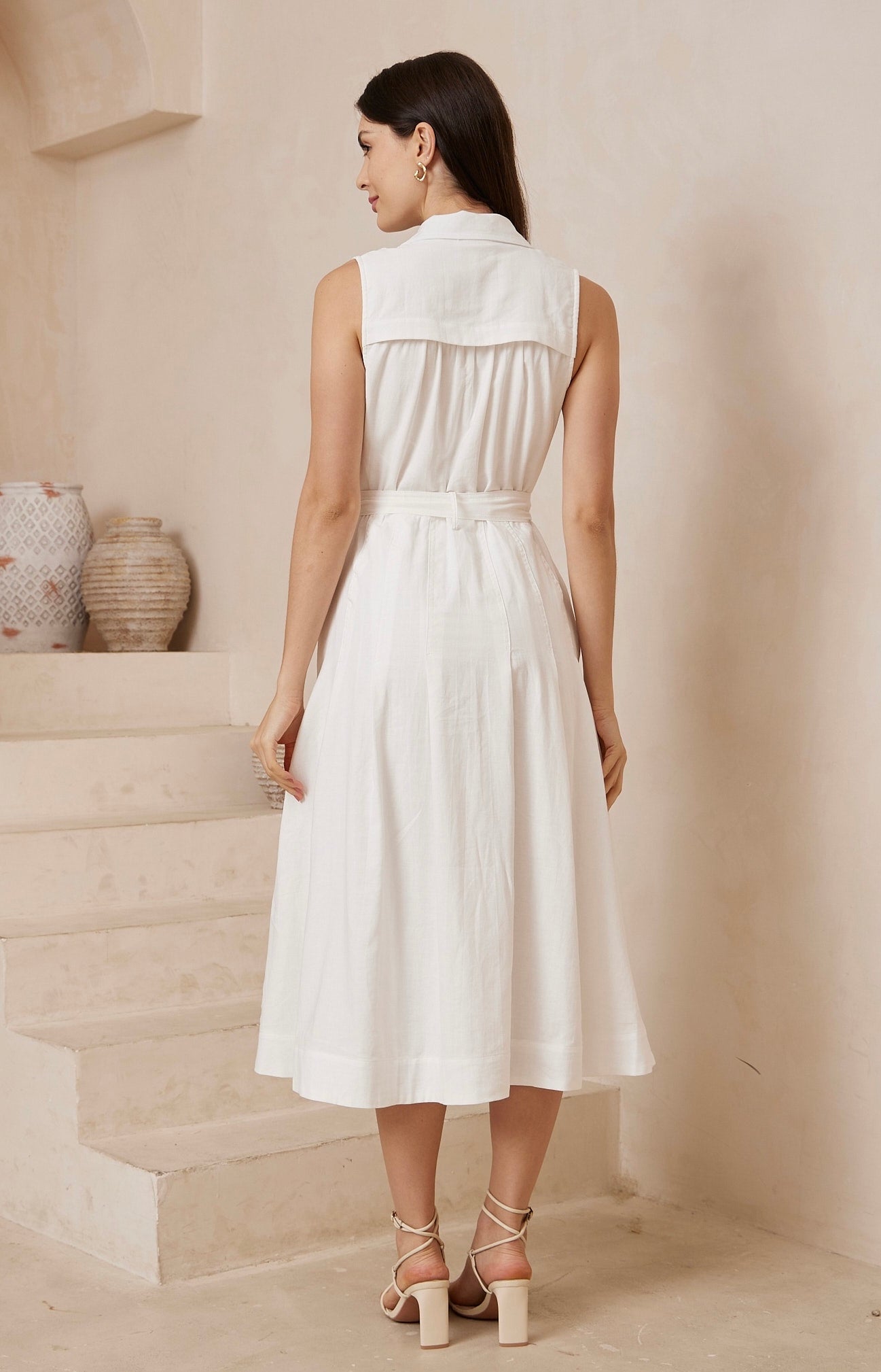 Lydia Midi Dress - White