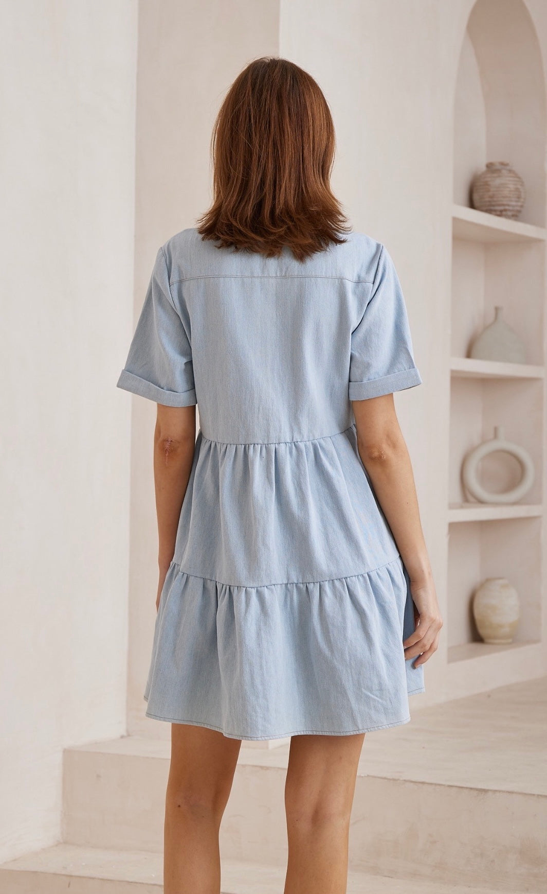 Jayla Mini Dress-Light Blue