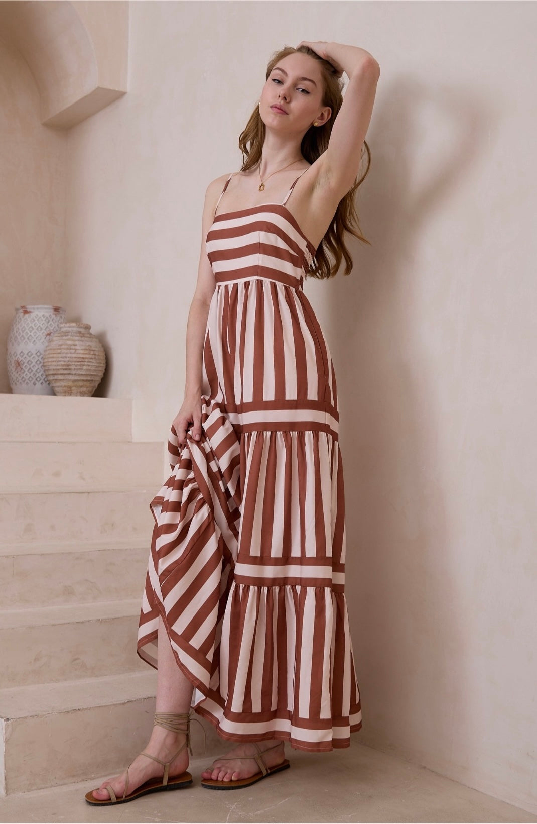 Ana Maxi Dress -Brown