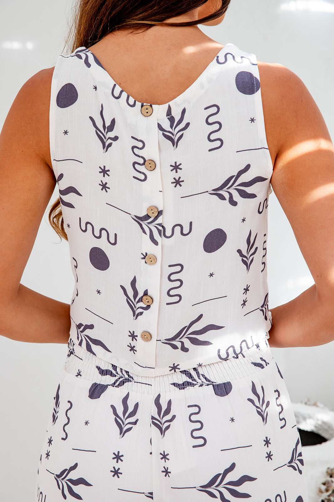 Aldridge Top and Pants Set - White
