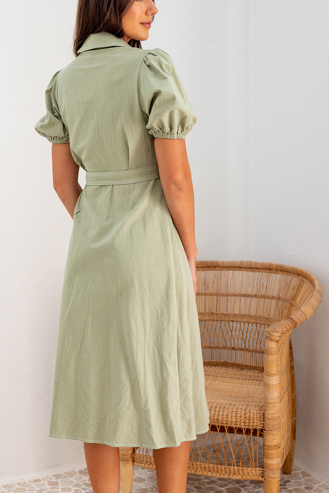 Vermont Wrap Dress - Khaki
