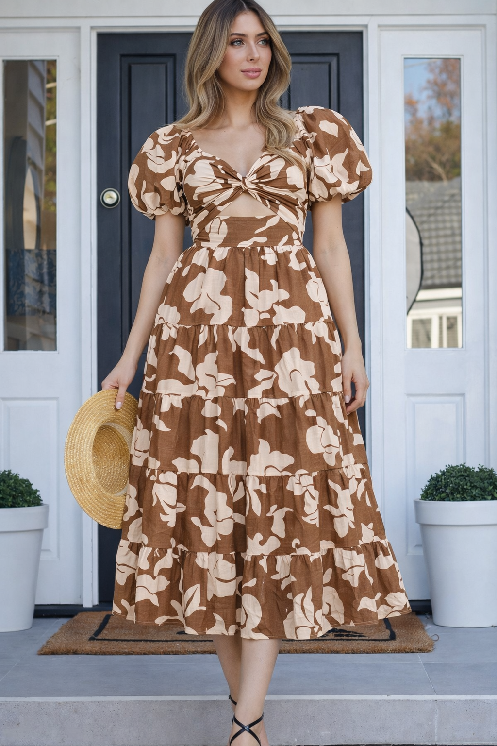 DL1003-Brown Floral