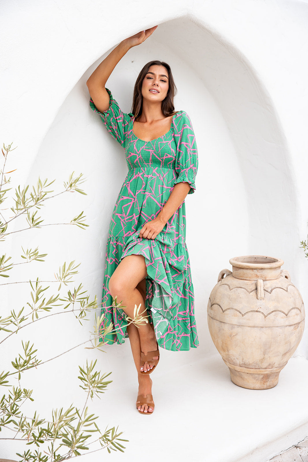Dofi Maxi Dress - Green