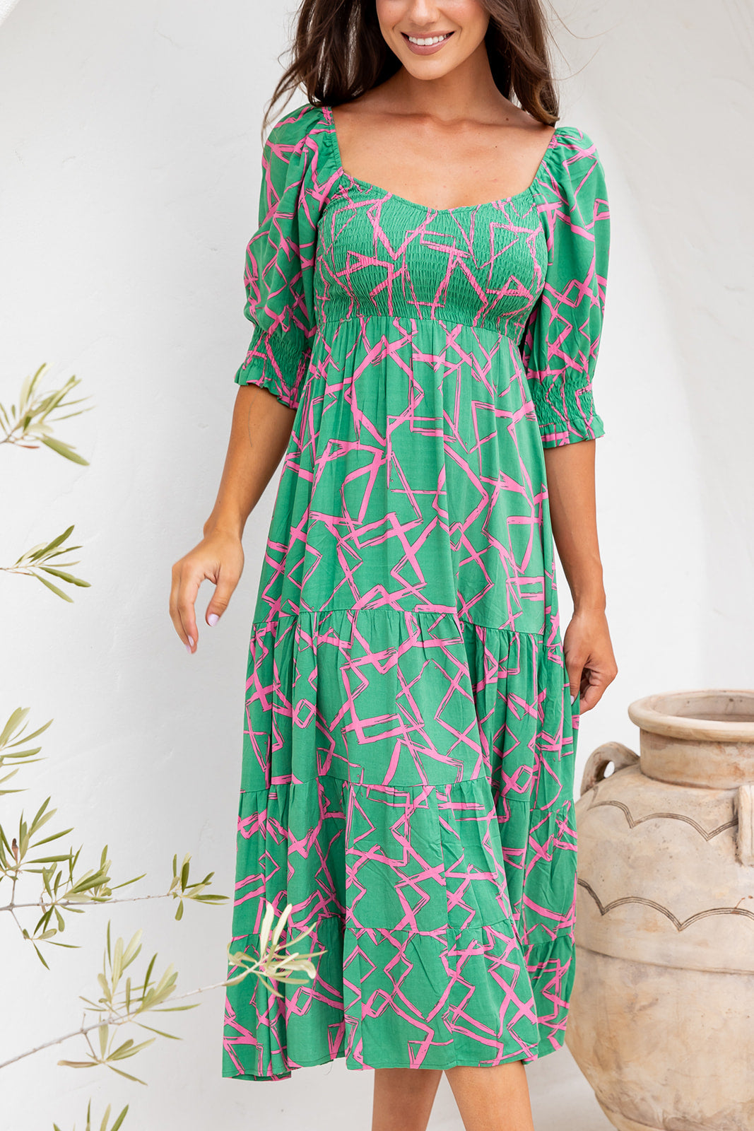 Dofi Maxi Dress - Green