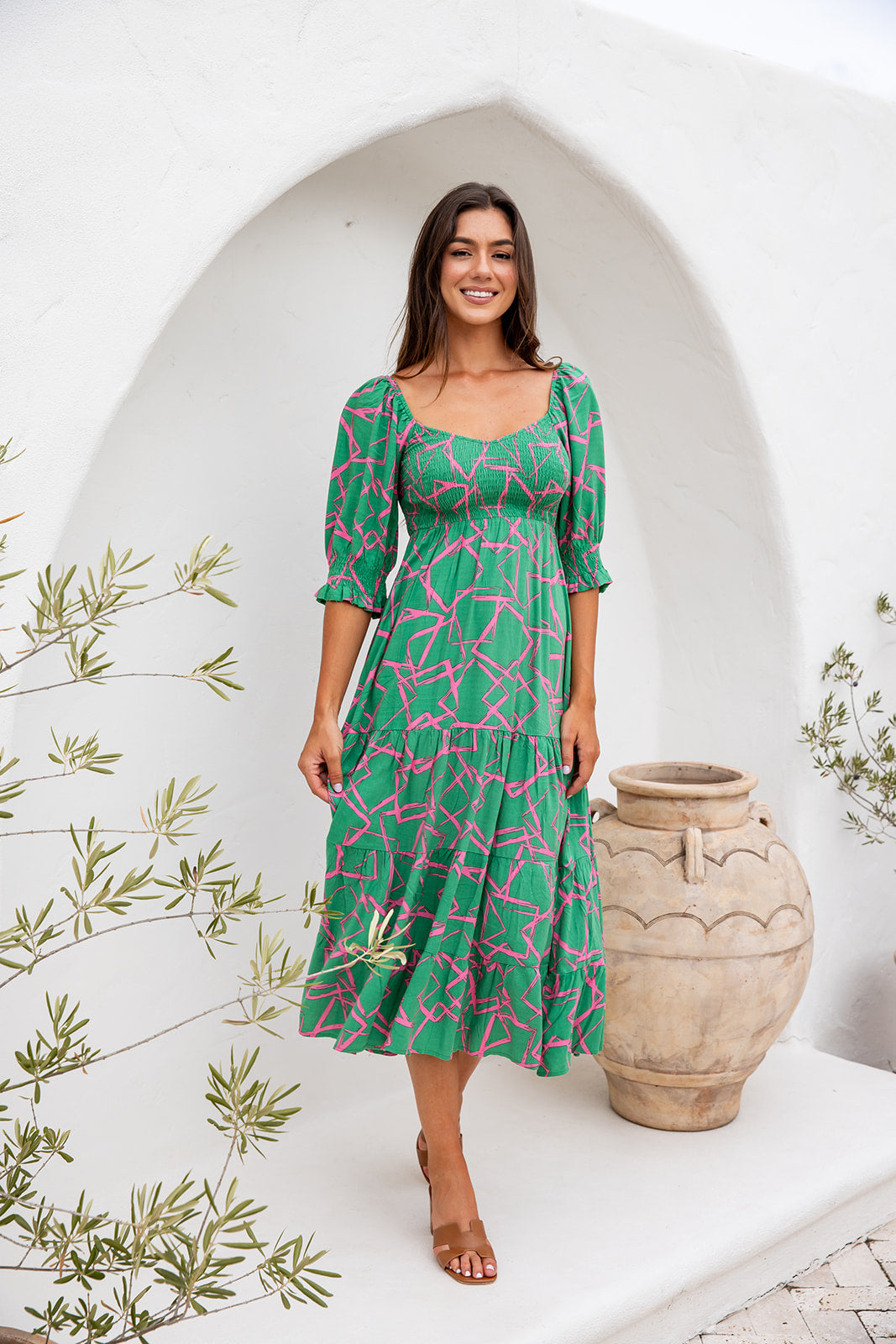 Dofi Maxi Dress - Green