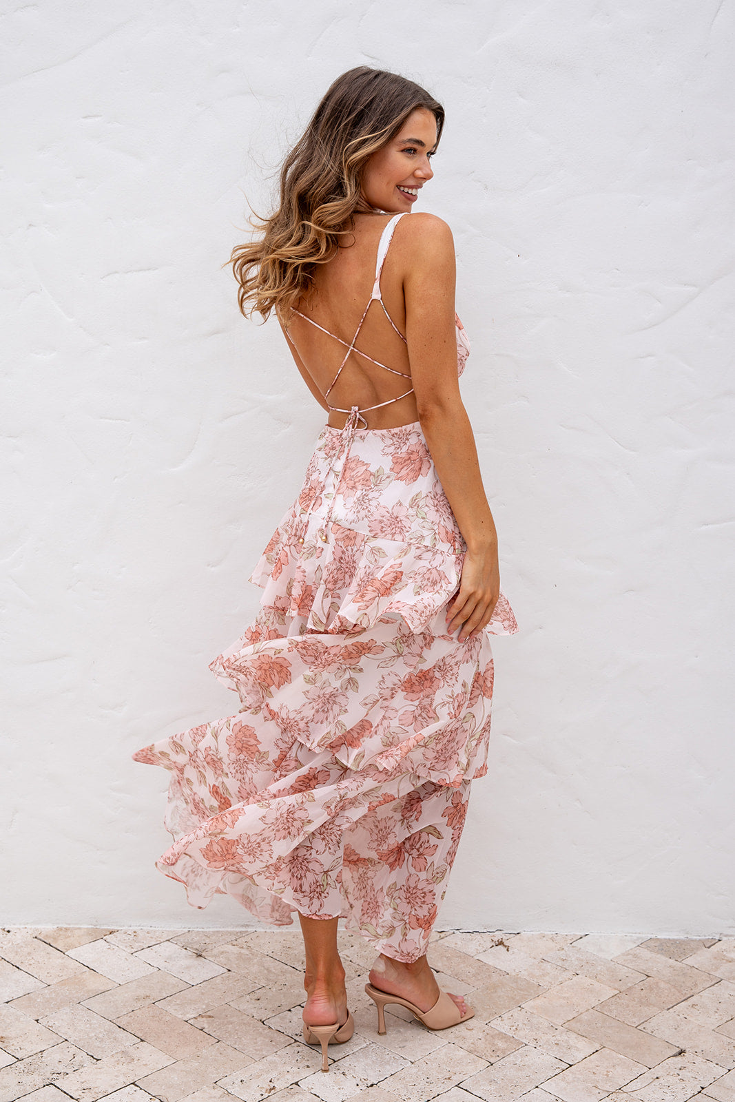 Niana Maxi Dress-Peach