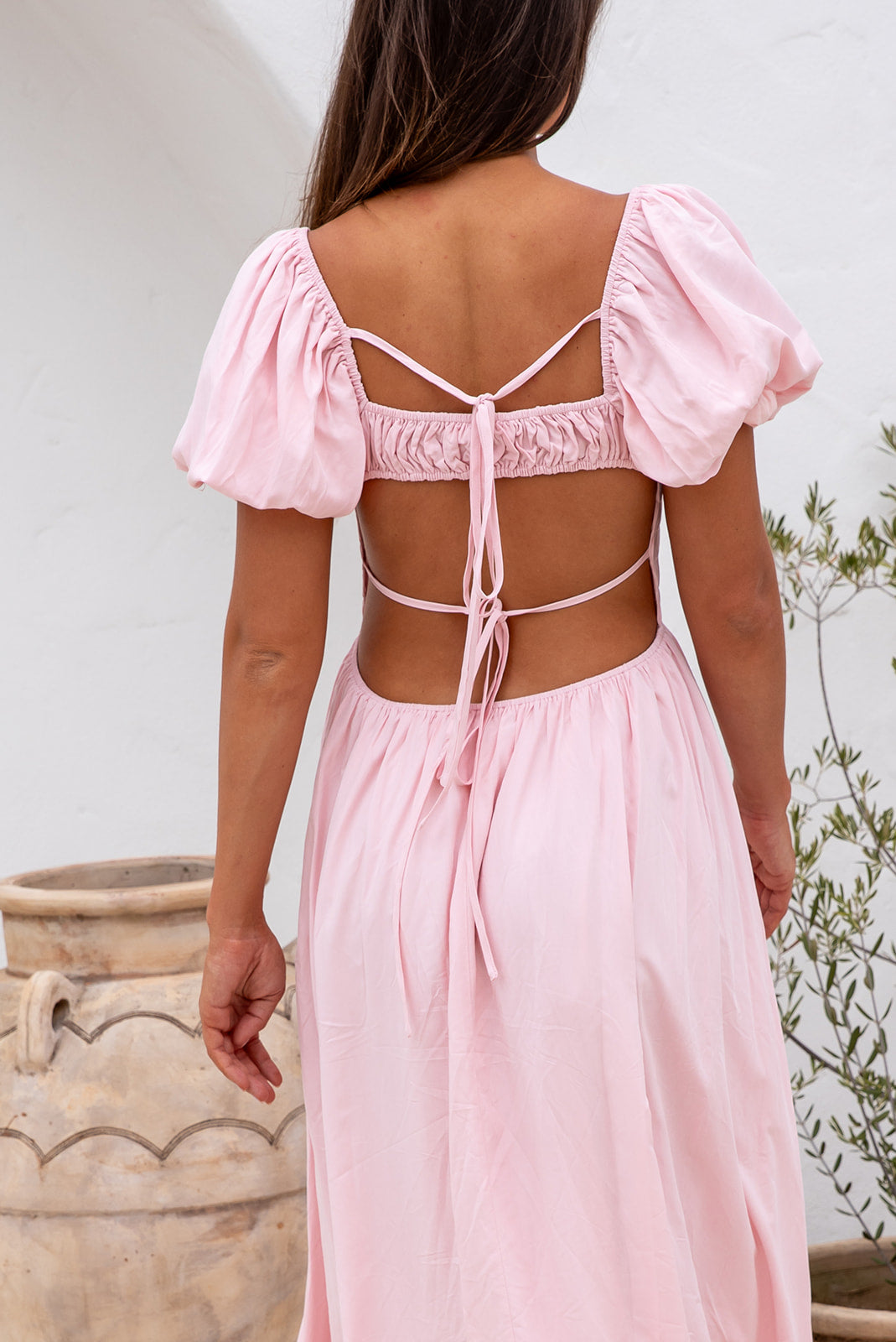 Essence Midi Dress -Pink