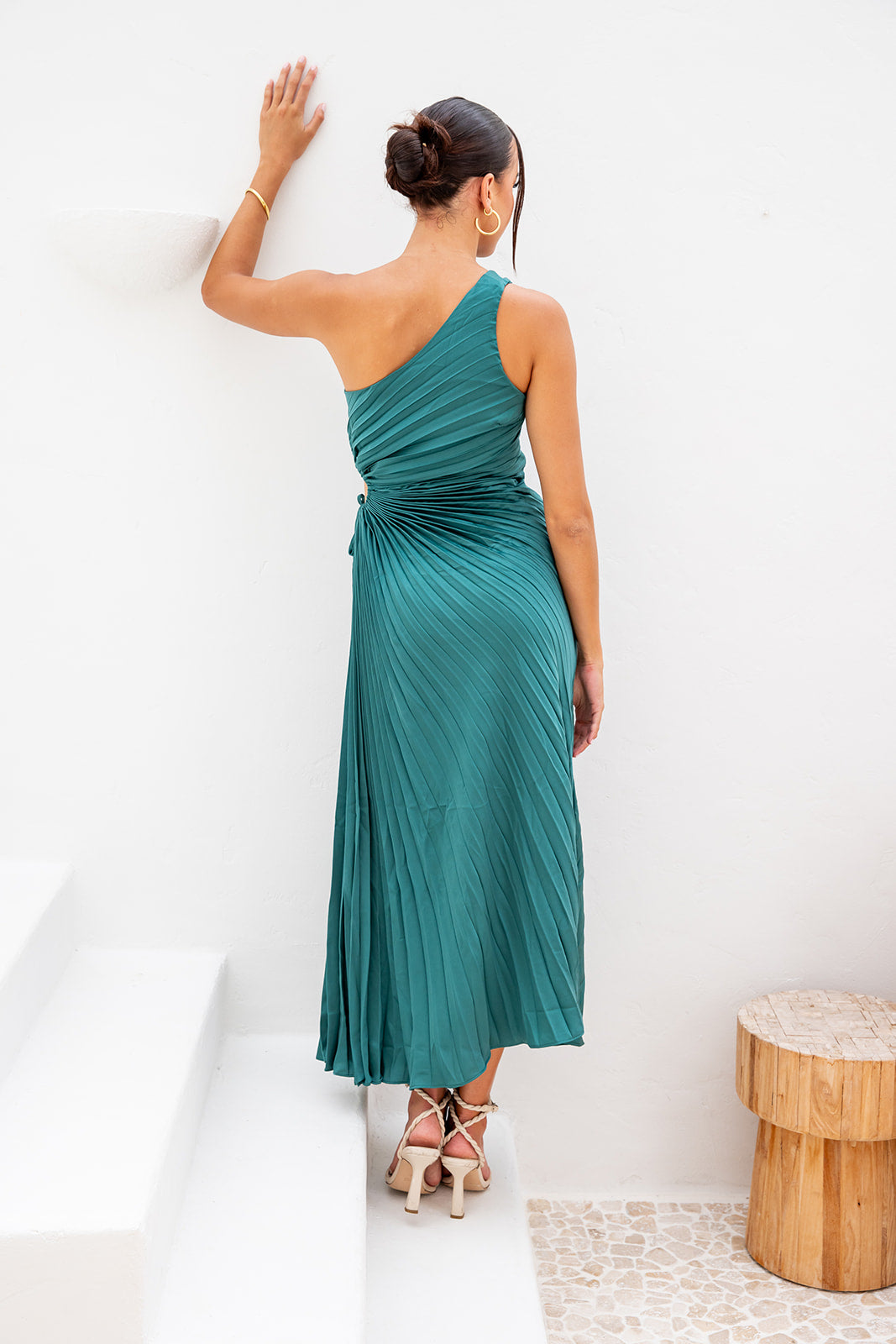 Baina Midi Dress-Green
