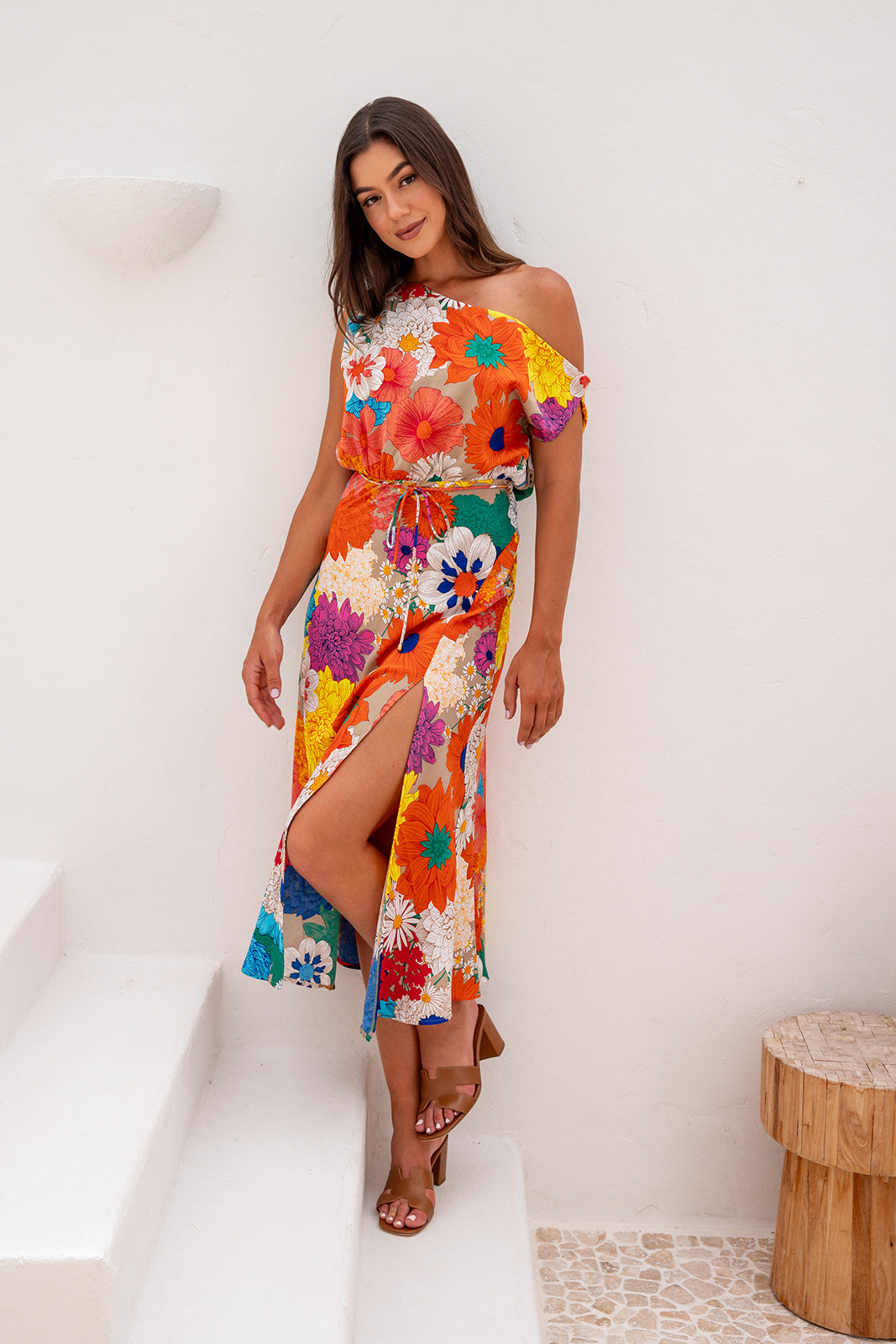 DA14028-ORANGE FLORAL