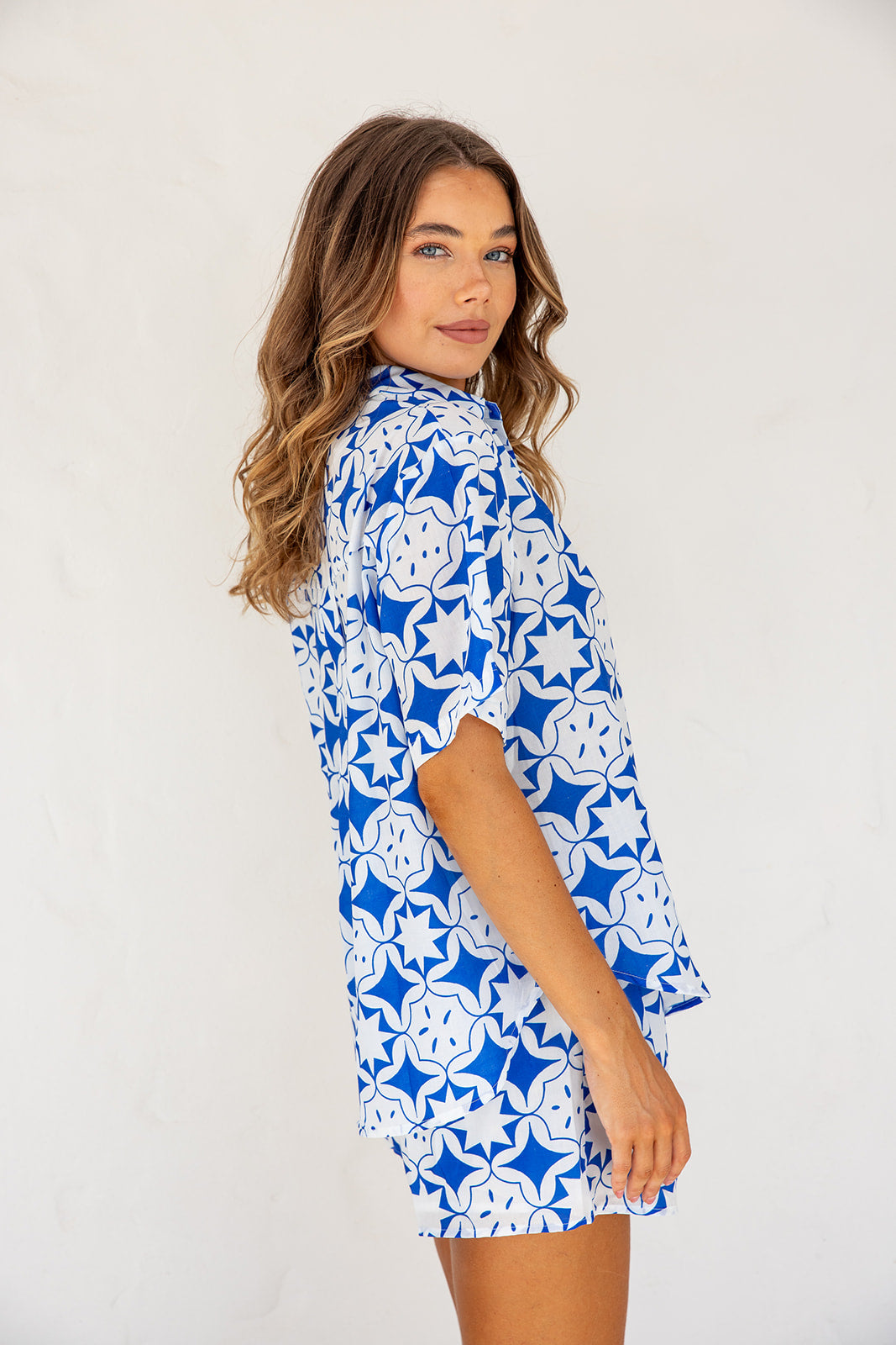 Aaliyah Shirt and Short Set -Blue