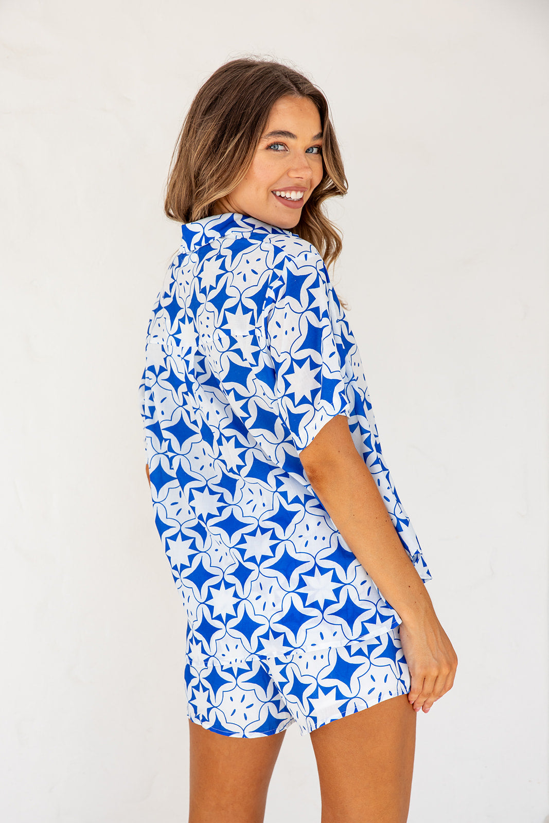 Aaliyah Shirt and Short Set -Blue