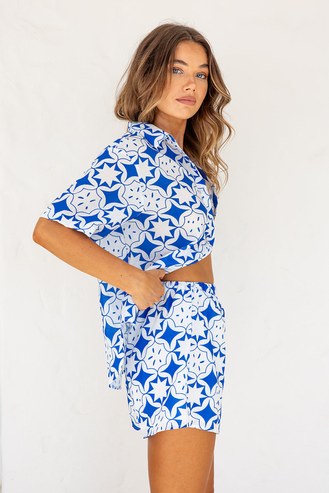 Aaliyah Shirt and Short Set -Blue