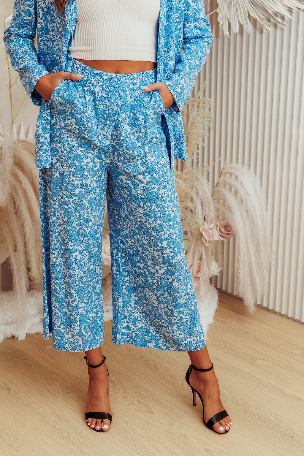 Alicia Pants - Blue Floral