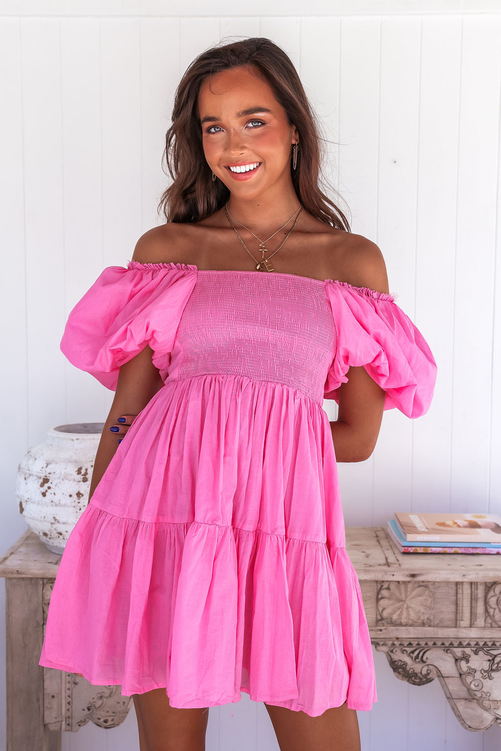 Kenny Mini Dress - Hot Pink