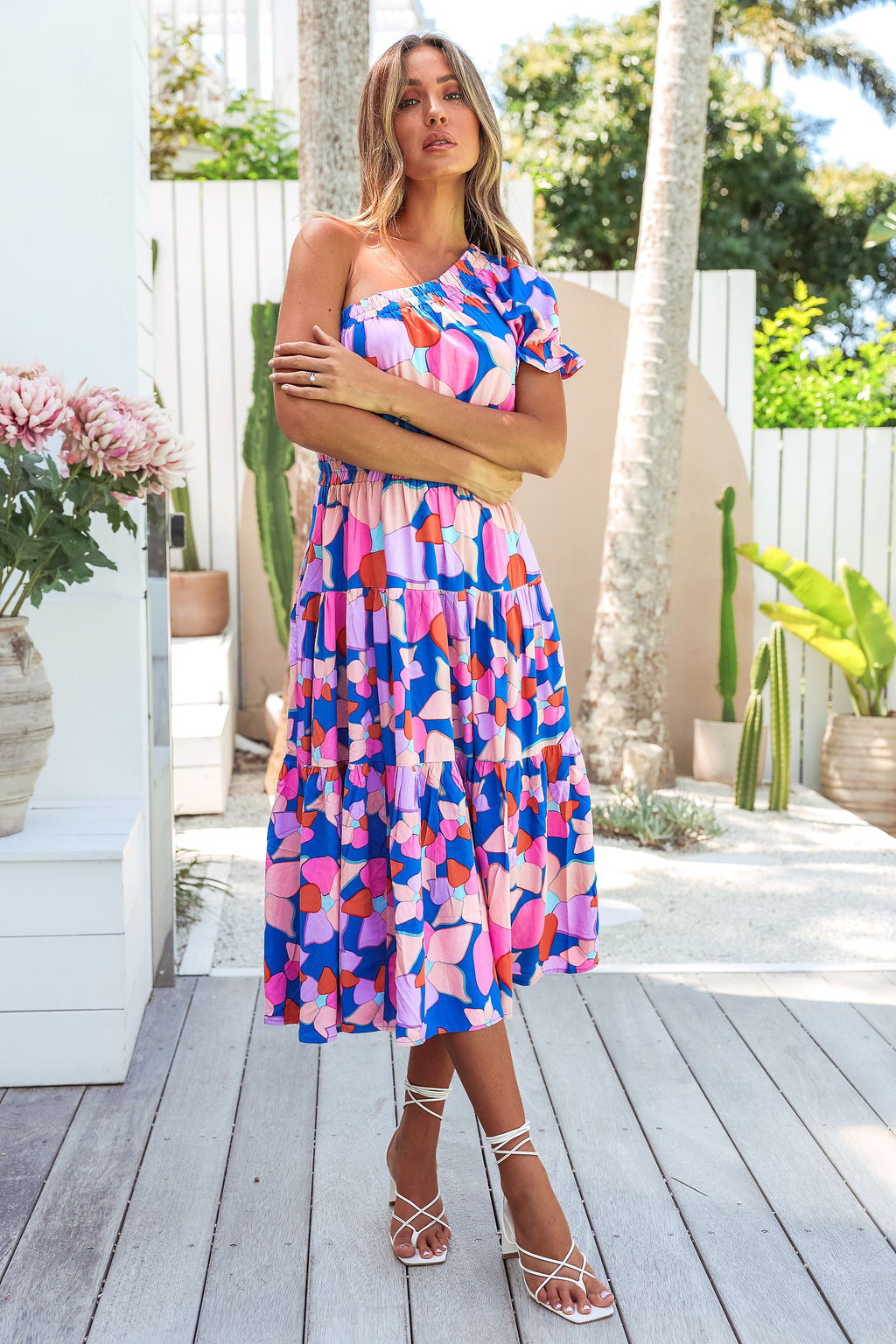 Primrose Midi Dress - Blue