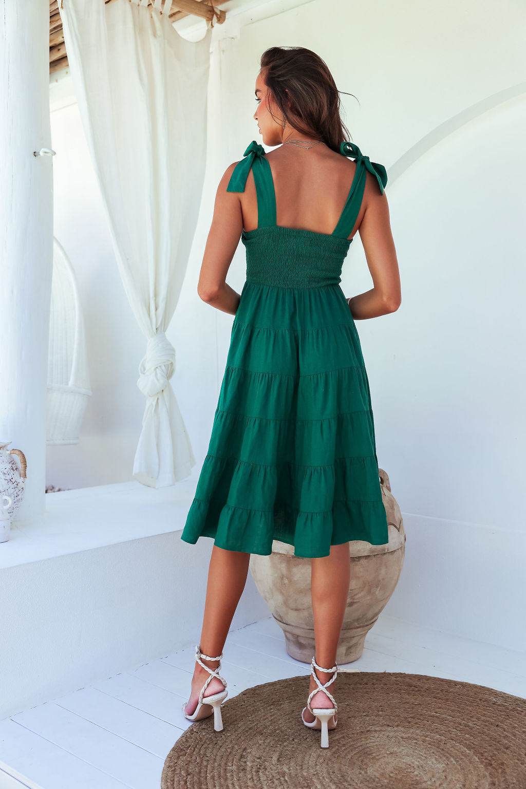 Aviella Midi Dress -Green