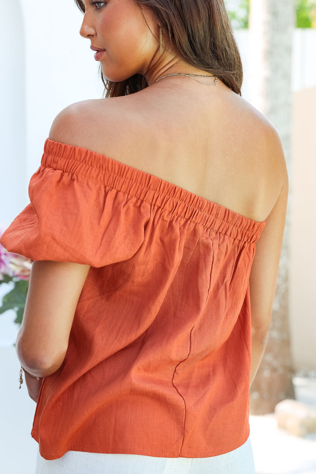 Cora One Shoulder Top - Chocolate