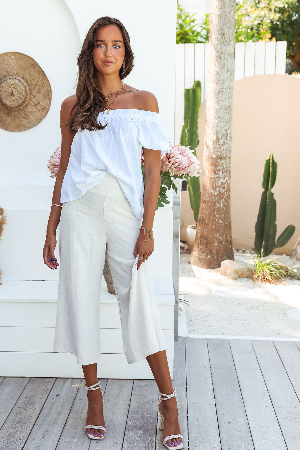 Cora One Shoulder Top - White