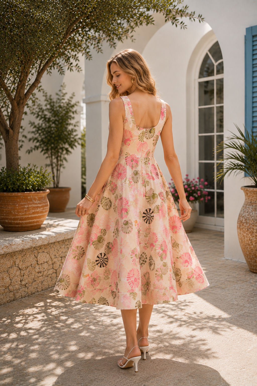 DM110-6-Peach Floral