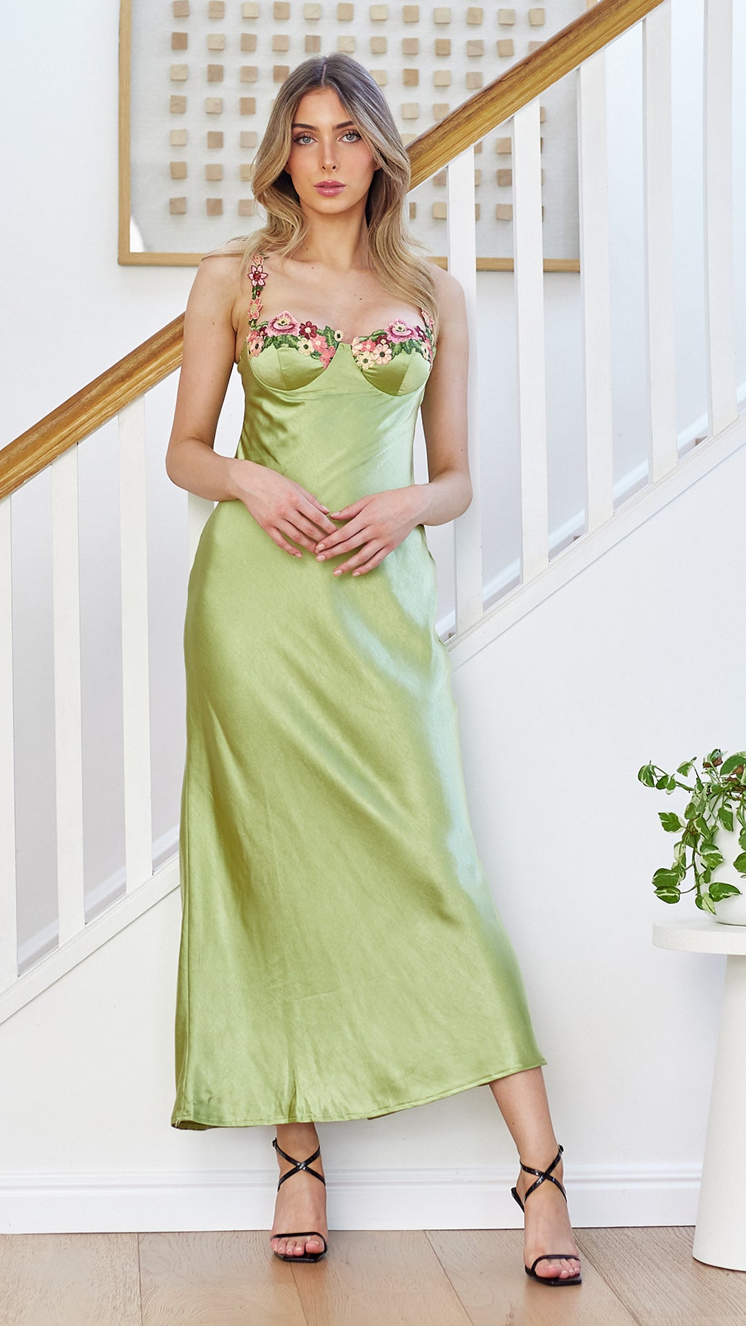 Penn Midi Dress - Lime