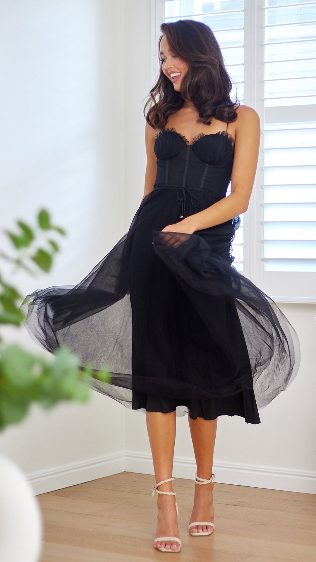 Serenity Corset Dress -Black