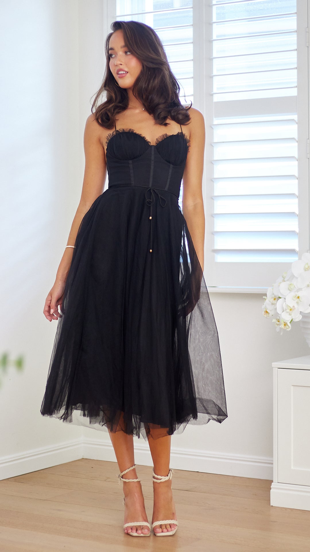 Serenity Corset Dress -Black