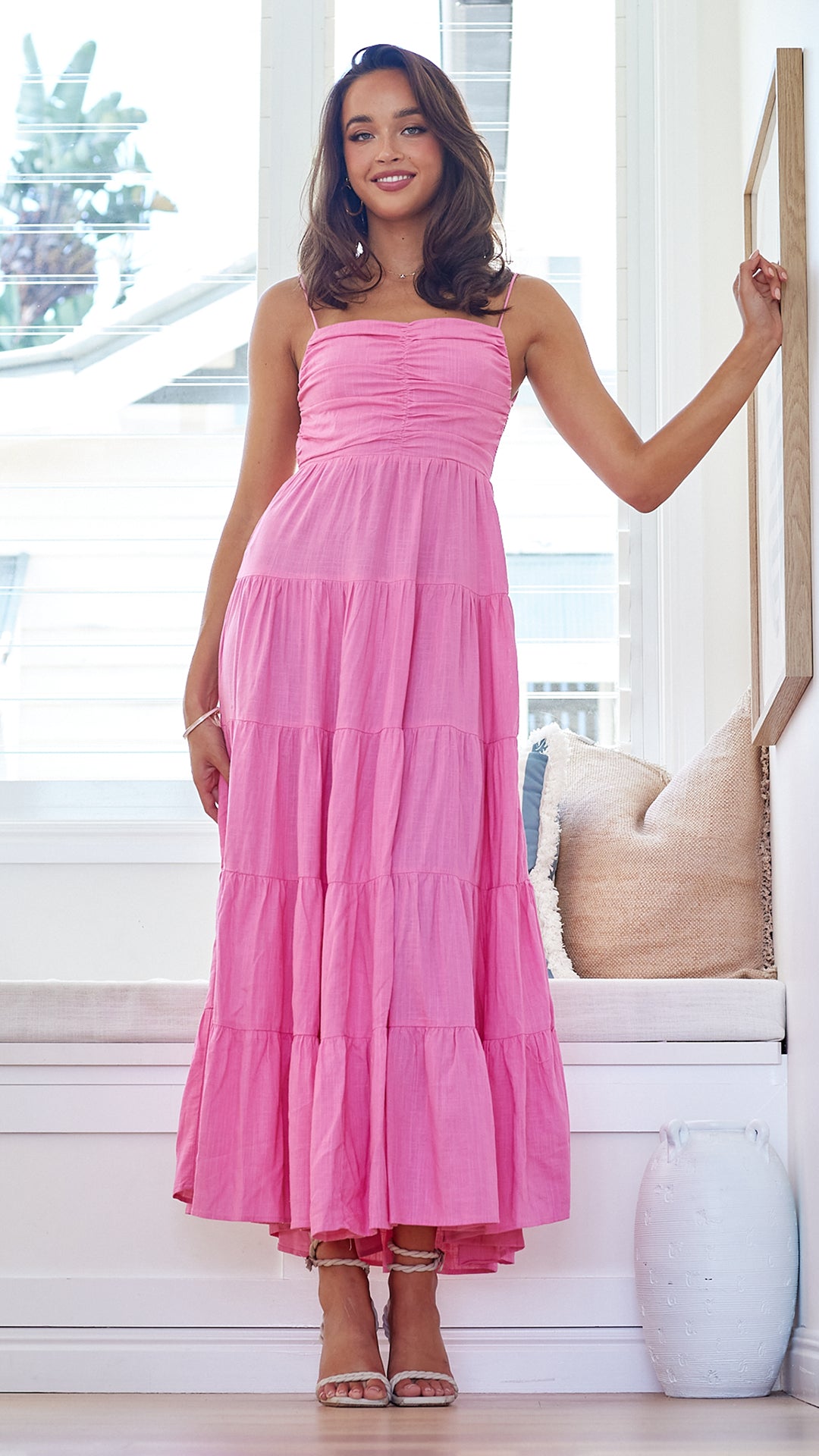 Polly Maxi Dress-Pink