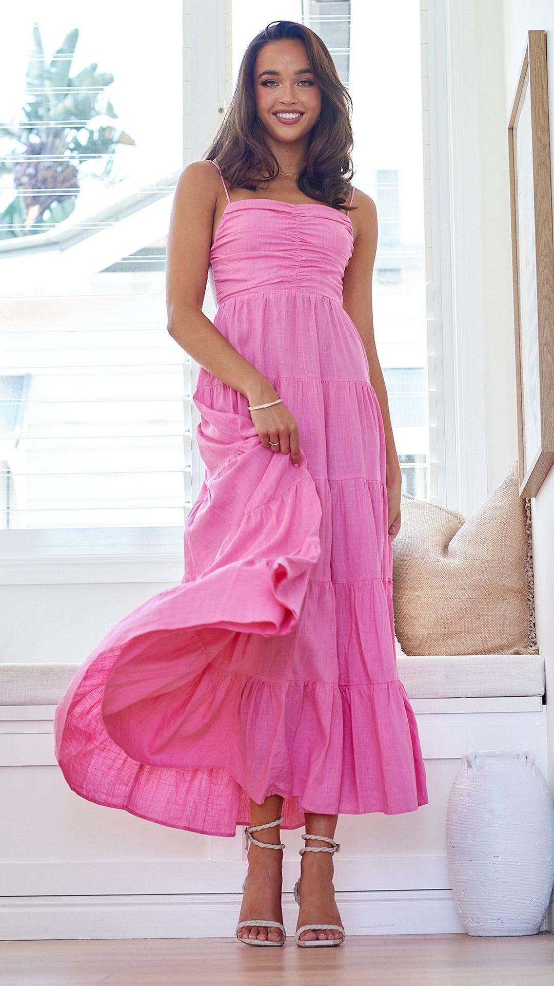 Polly Maxi Dress-Pink